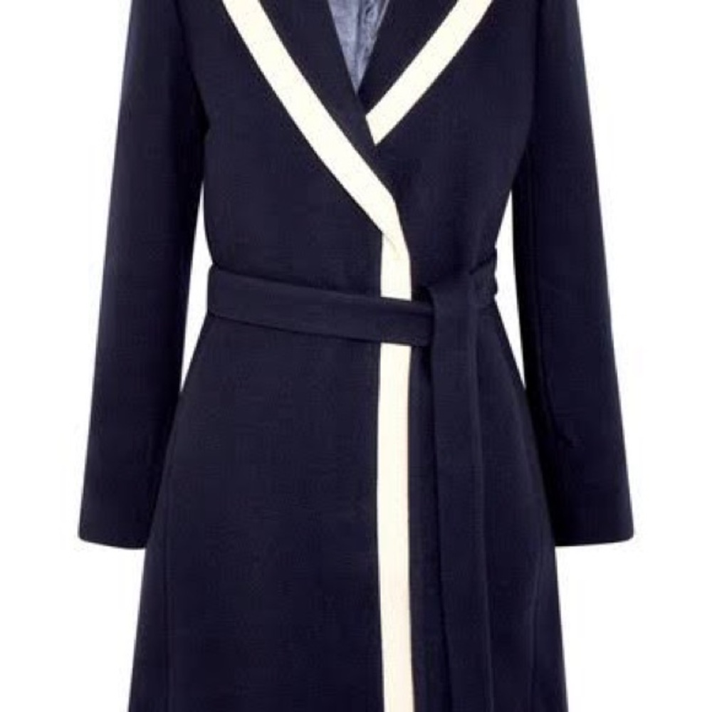 J. Crew Dark Blue Blazer with Cream Accents